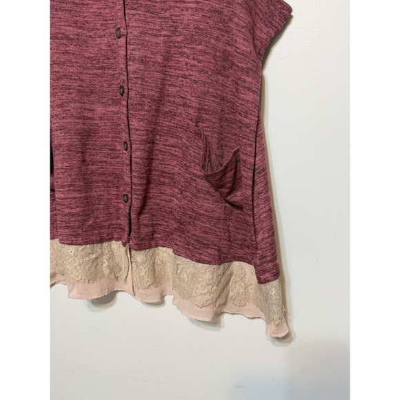 LOGO Lori Goldstein Lagenlook Vest Top Womens Size 2X Cottagecore Romantic Boho - Picture 2 of 8